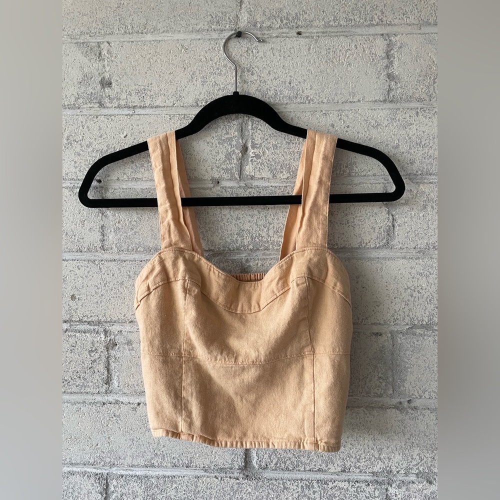 Abercrombie & Fitch Linen Crop Top
